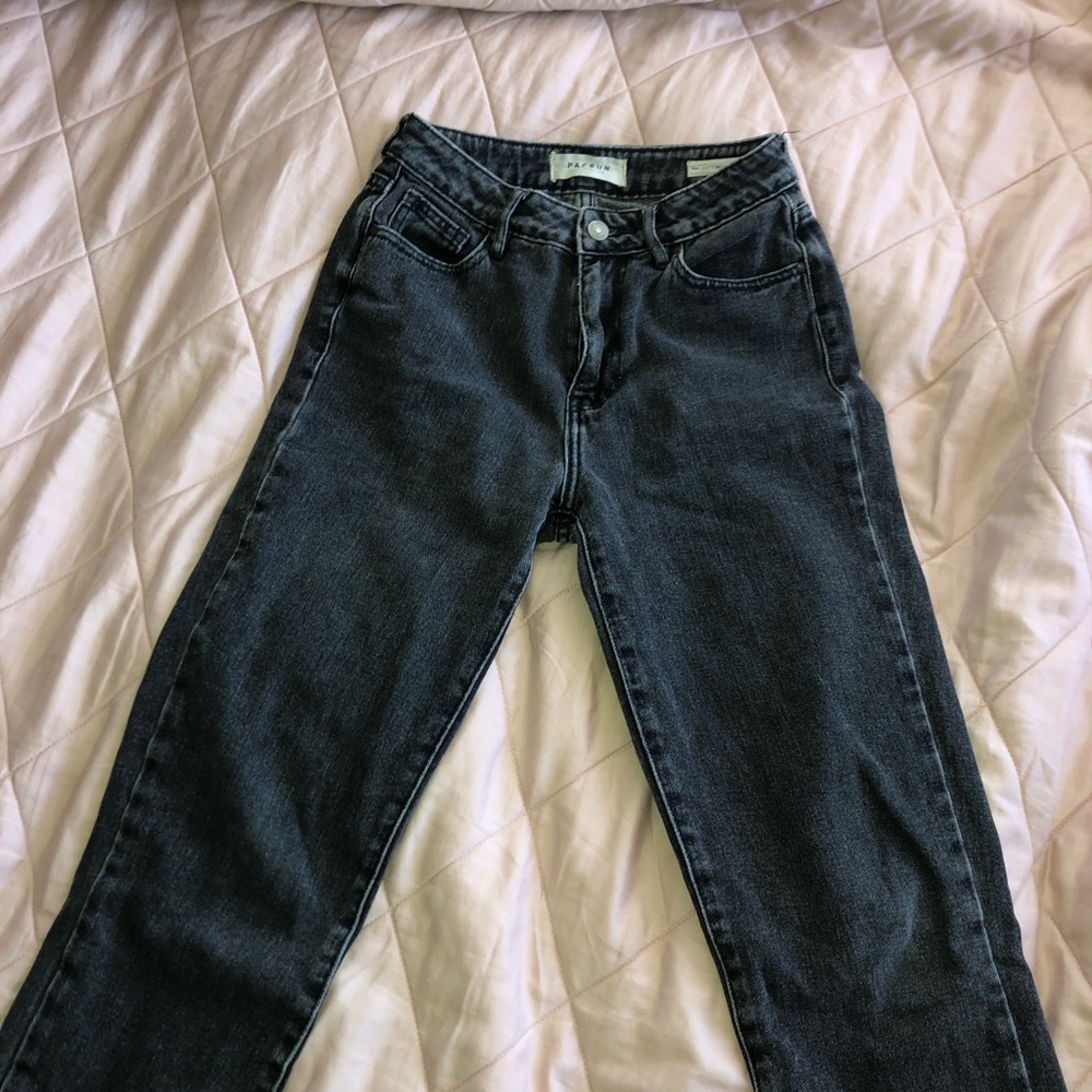 Faded Black Mom Jeans (Size 24)